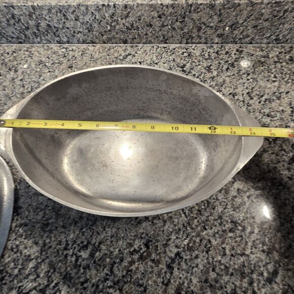 VTG Hammered Club Aluminum Hammercraft Cookware Oval Roaster Dutch Oven 16x10” - Picture 12 of 13